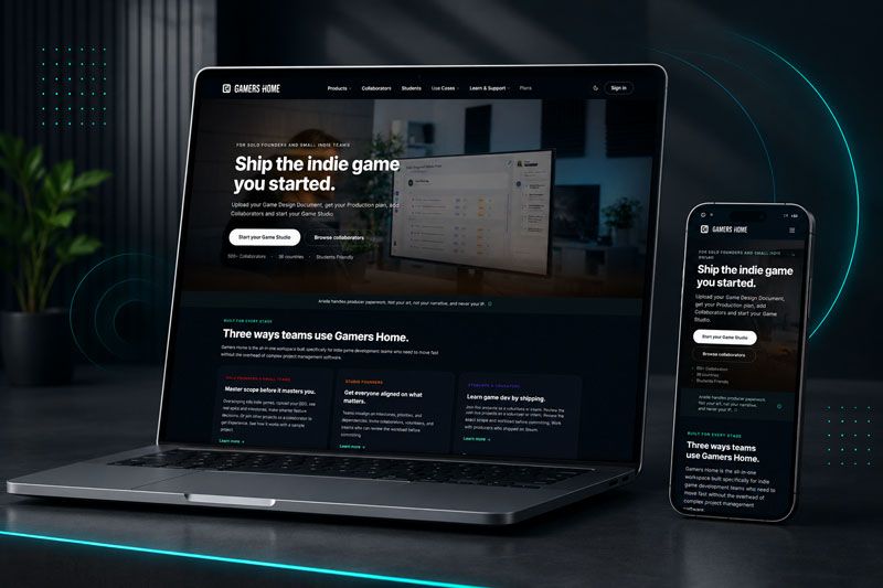 Gamers Home – AI Producer & Freelancer Marketplace for Game Studios Worldwide
