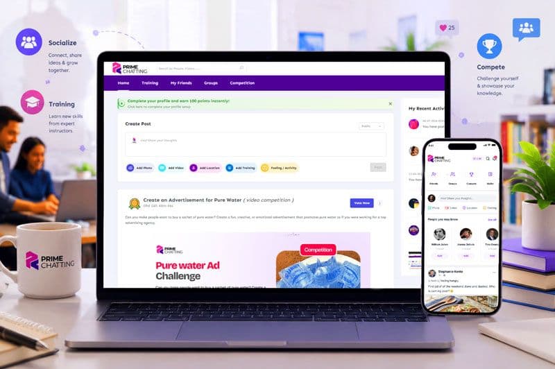 Prime Chatting – Enterprise Social Learning & Creator Monetization Platform