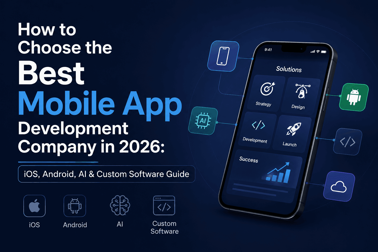 How to Choose the Best Mobile App Development Company in 2026: iOS, Android, AI & Custom Software Guide